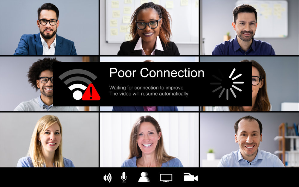 Video,conference,slow,internet,connection.,poor,signal,problem