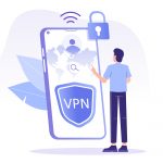 Vpn,service,concept.,young,man,using,vpn,to,protect,his